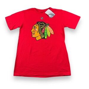 NWT Reebok Chicago Blackhawks #88 Patrick Kane Premier Jersey T-Shirt Red Mens S